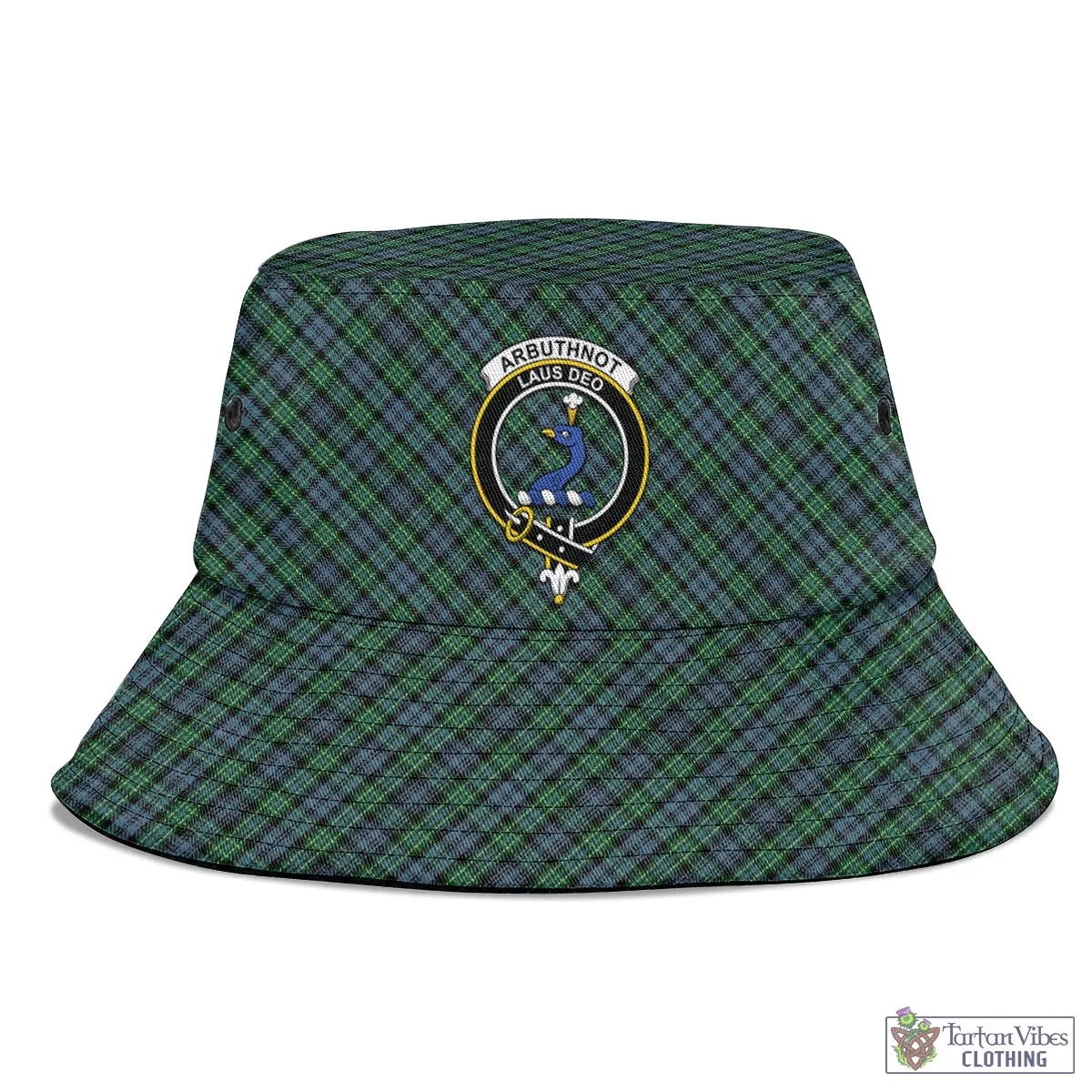 Arbuthnot Tartan Bucket Hat with Family Crest