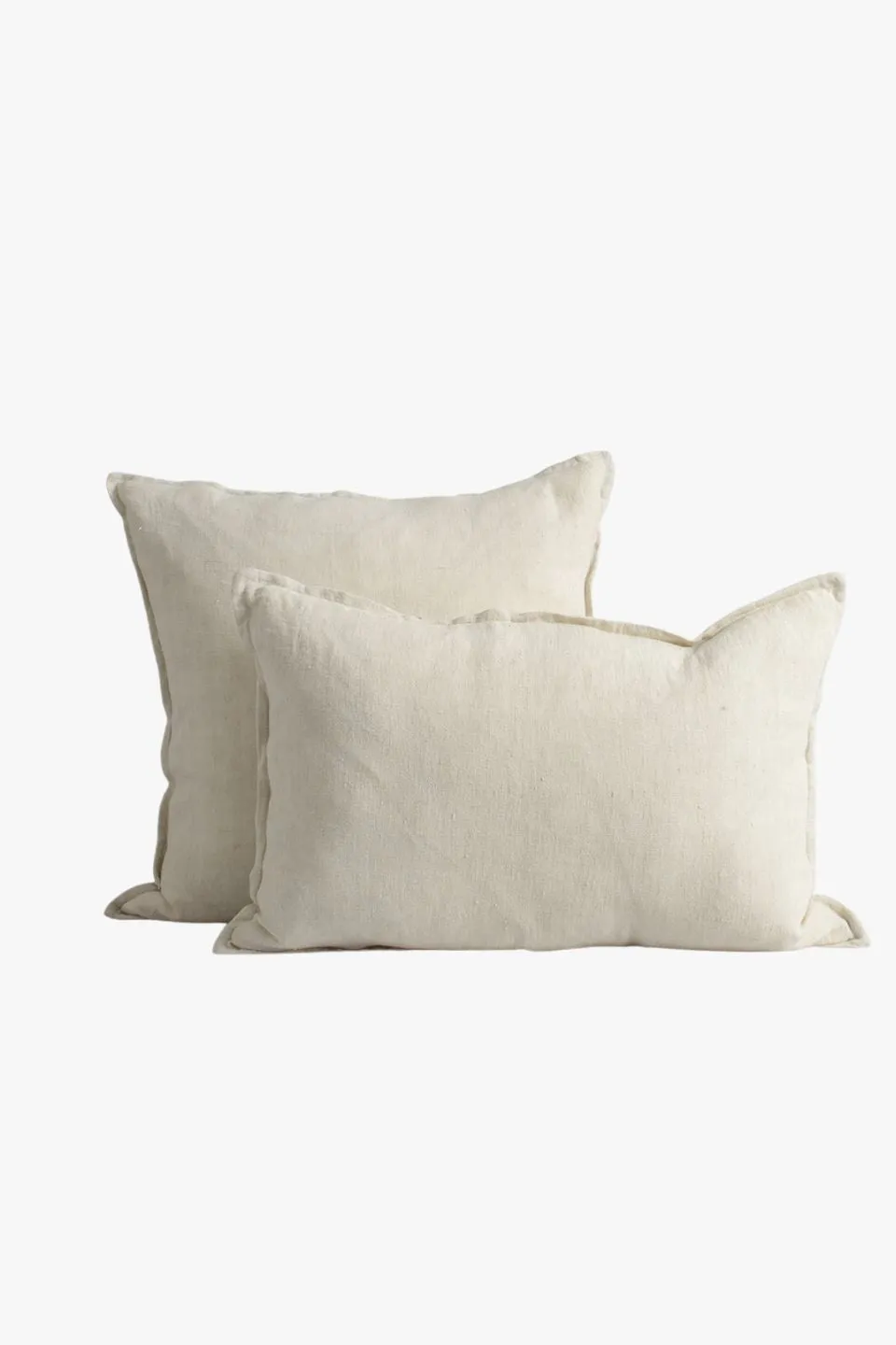 Arcadia Almond Beige Feather Inner 40x60cm Linen Cushion