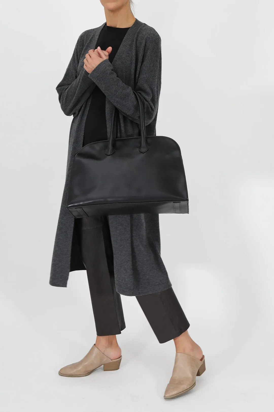 ARDEN HANDBAG IN BLACK ITALIAN LEATHER