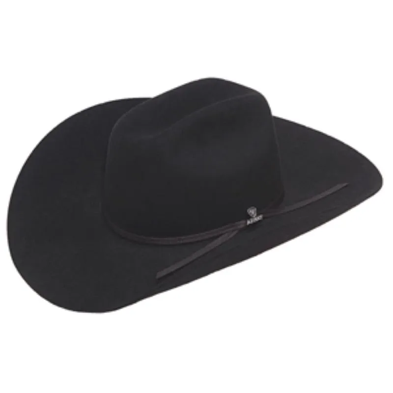 Ariat 6X Black Rabbit Fur Felt Cowboy Hat - Kingman