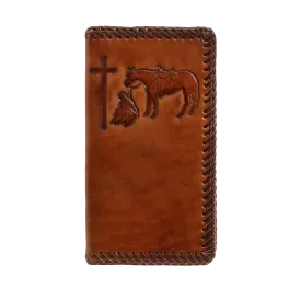 Ariat M&F Nocona Leather Rodeo Standing Edge Wallet