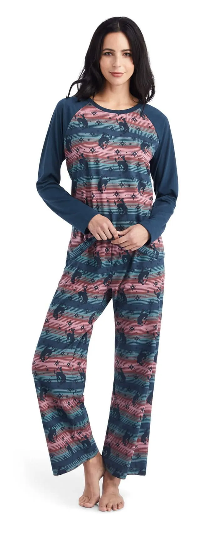 Ariat Women's Pajama Set, Bucking Serape