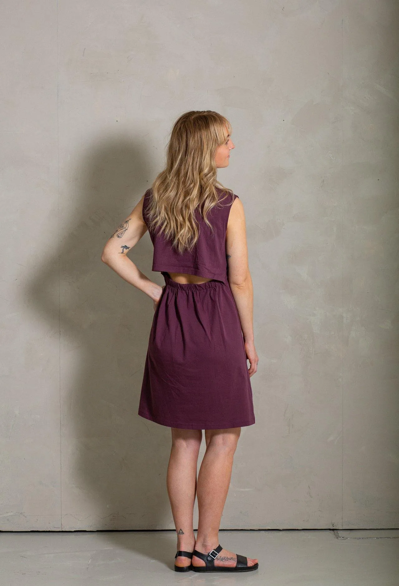 Ariel Midi Dress - Almandine