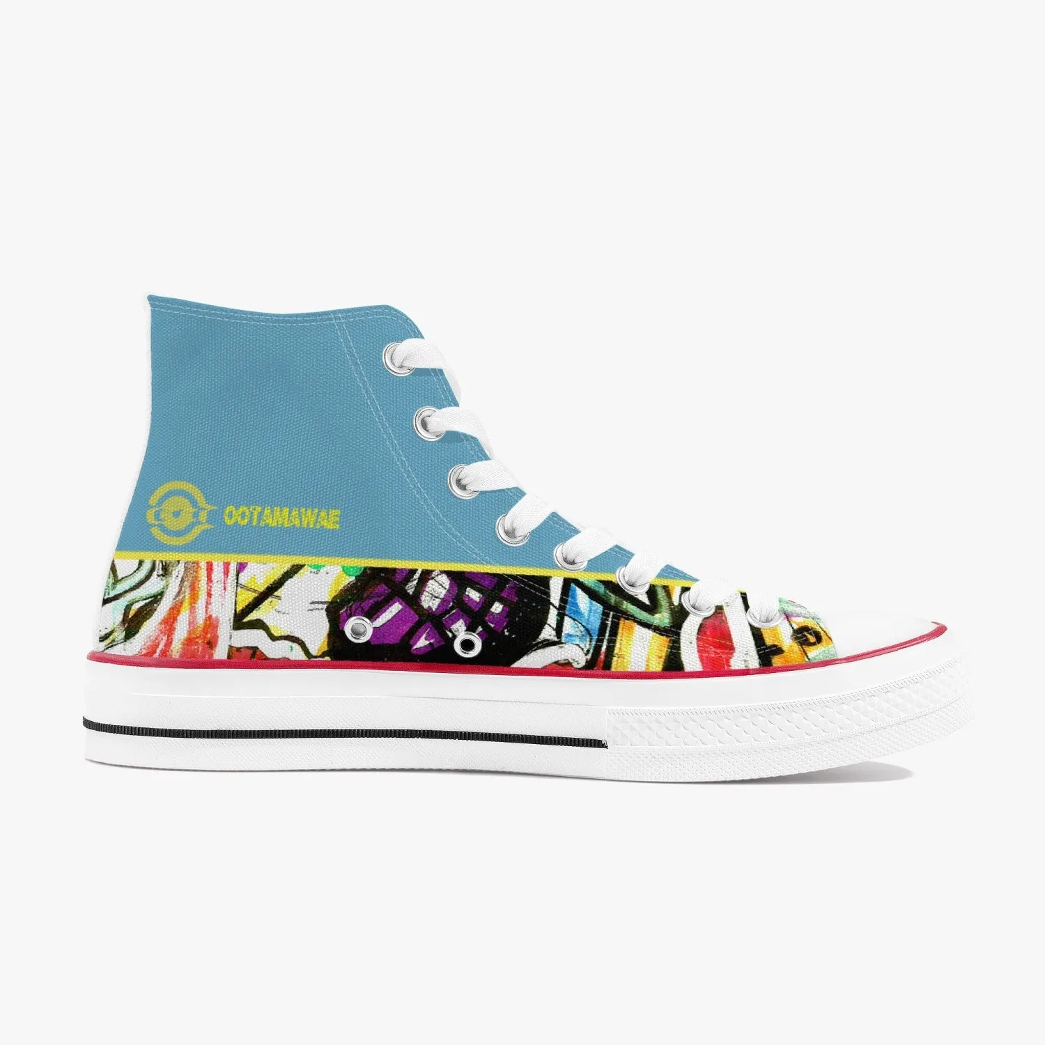 Art in High Canvas Shoes - Blue Sky