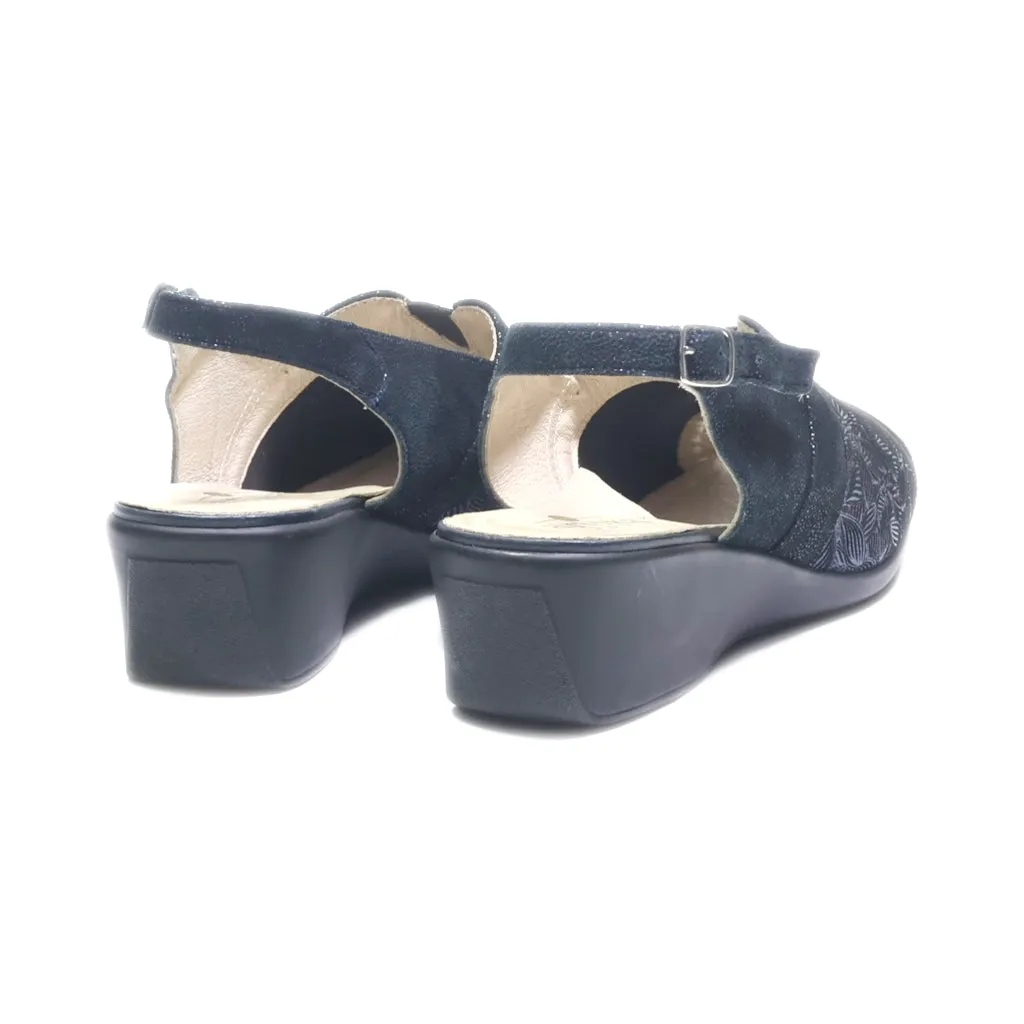 Artika Flat Sandals Leather Blue Colour For Women