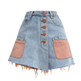 Artsy Denim Skirt