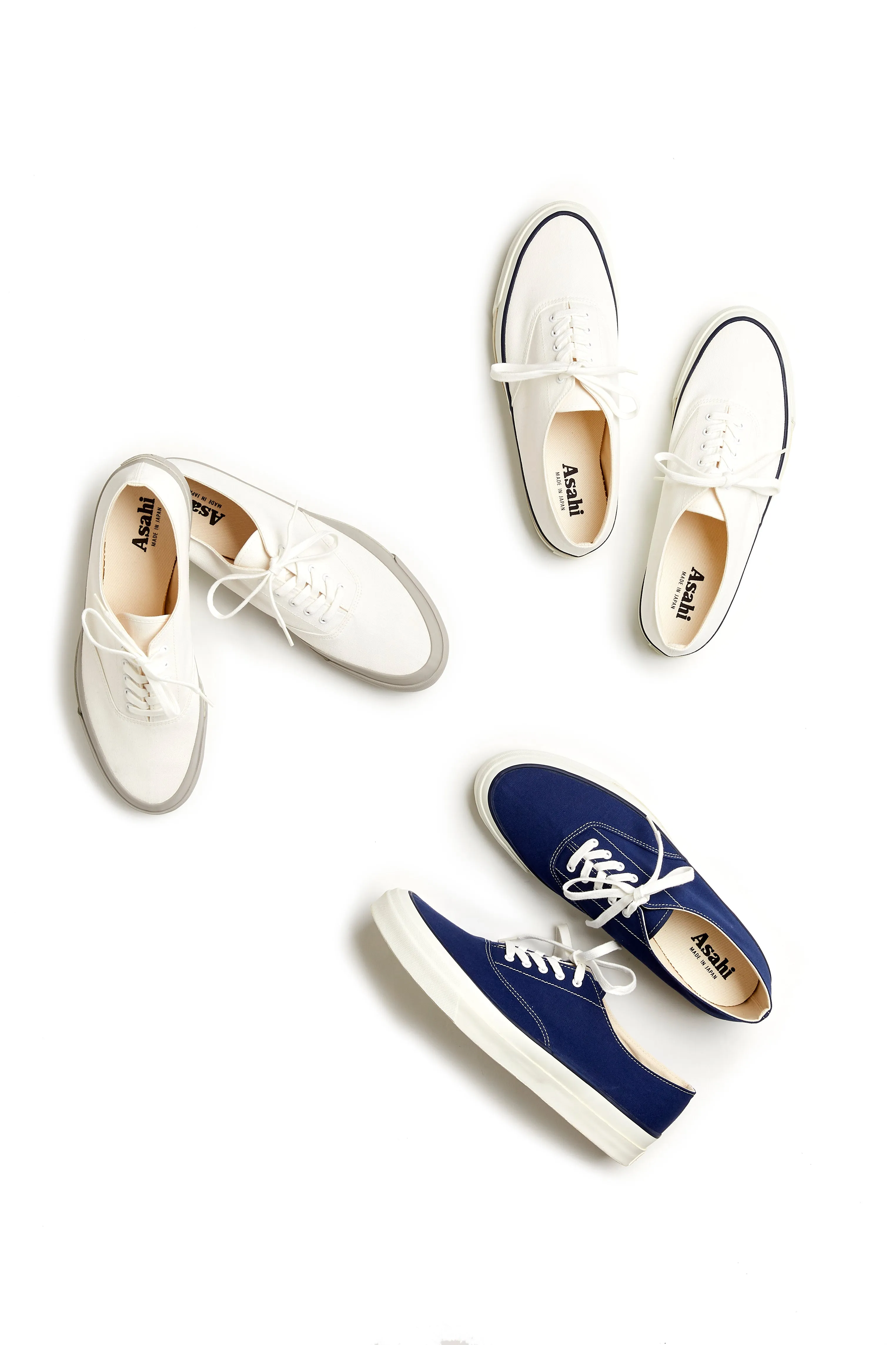 Asahi M014 Canvas Deck Shoes: White