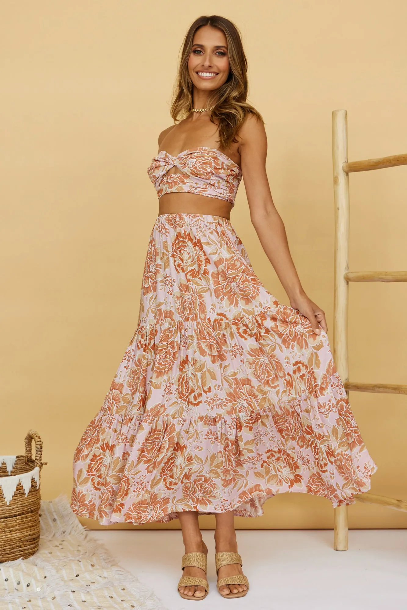 Ashland Maxi Skirt Pink