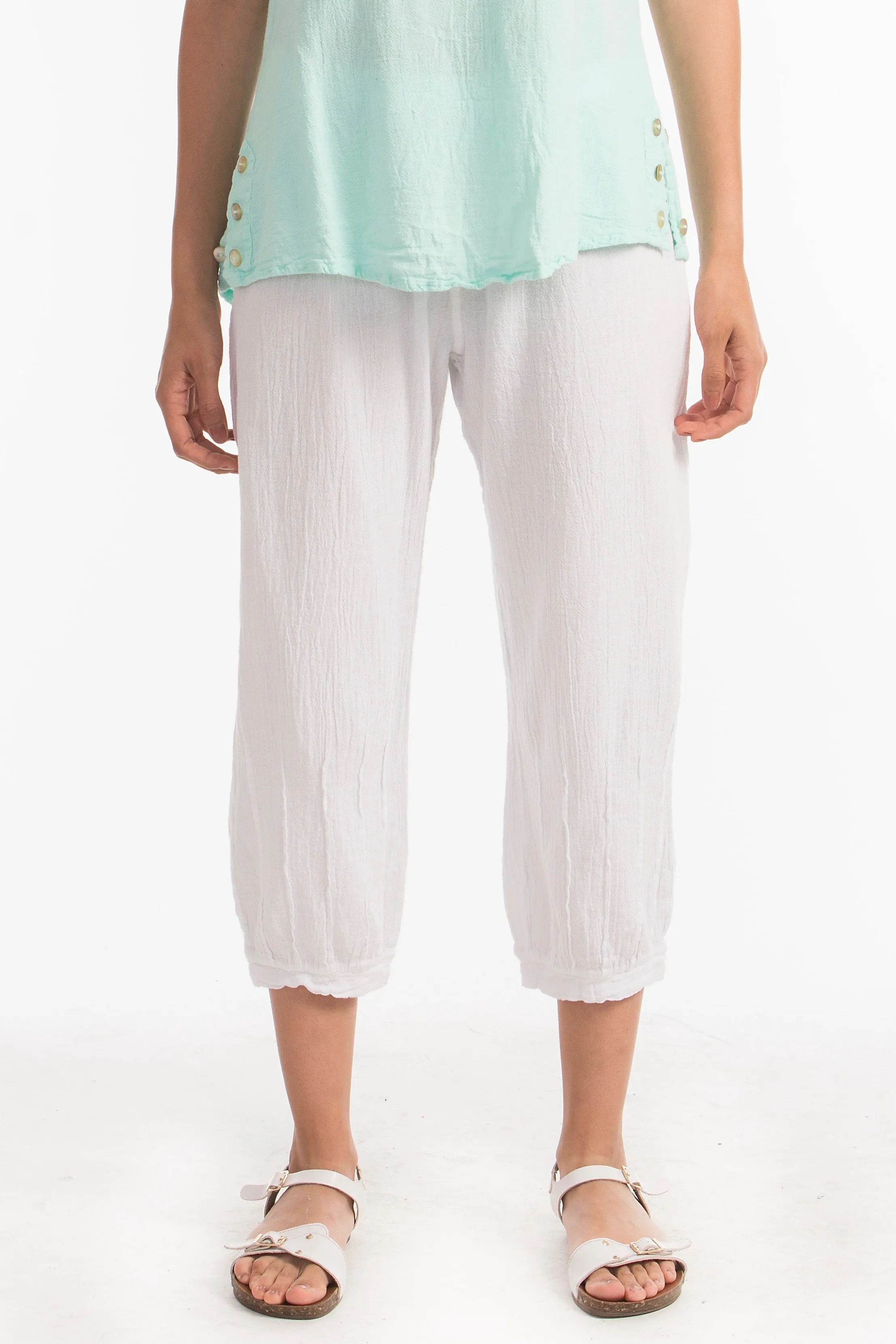 Ashley Pant- Featuring darted cuffs 100% Cotton Gauze