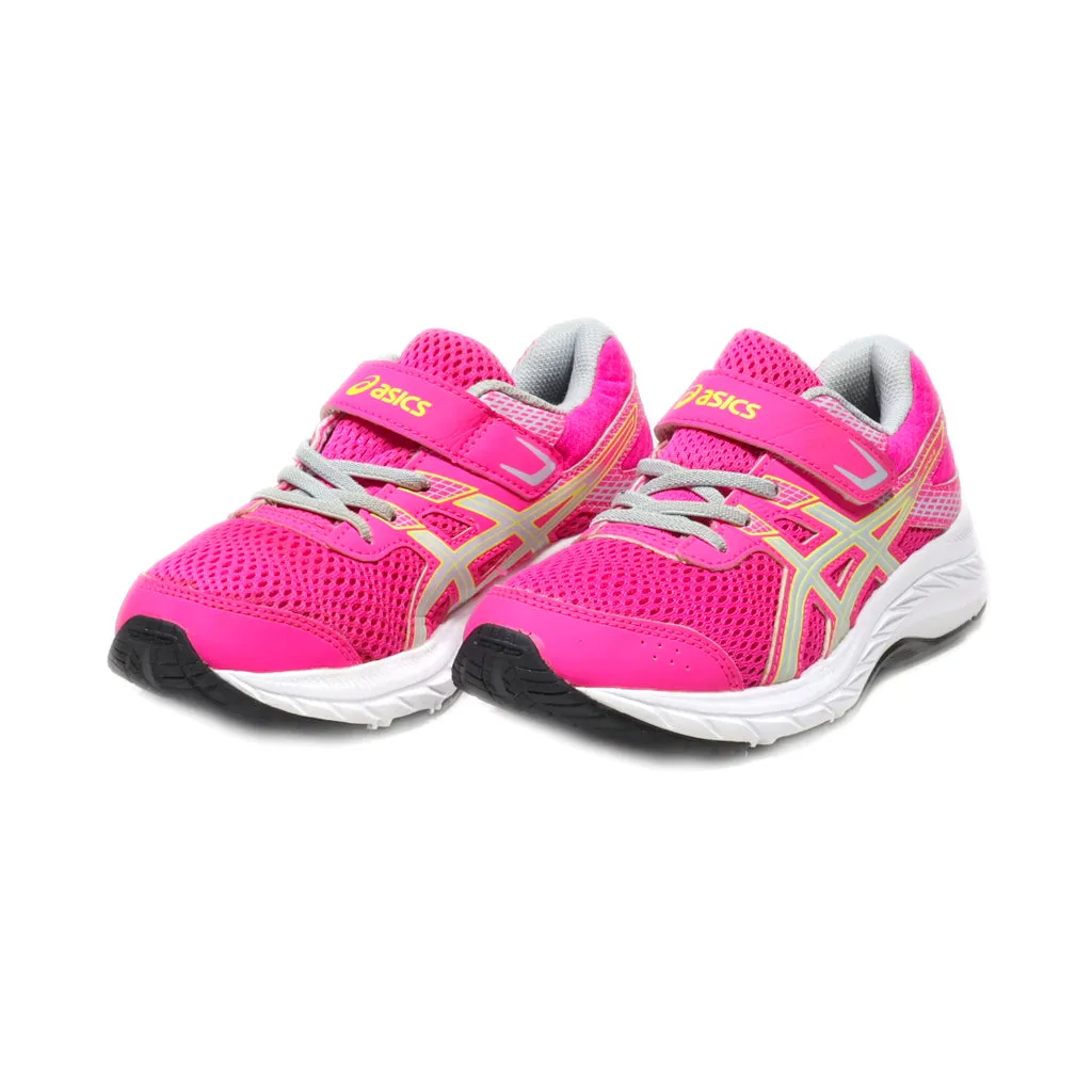 Asics Contend 6 Sport Shoes Leather Pink Colour For Kids