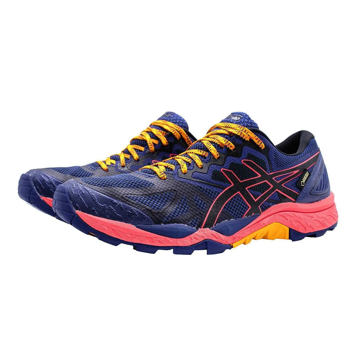 Asics Gel Fuji Trabuco 5 Trekking Sport Shoes Fabric Blue Colour For Men