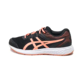 Asics Running Sport Shoes Leather Black Colour For Kids