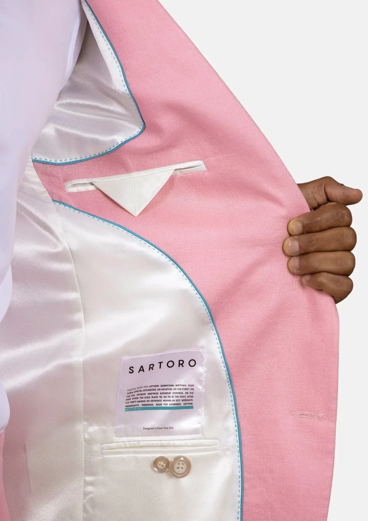 Astor Salmon Linen Jacket