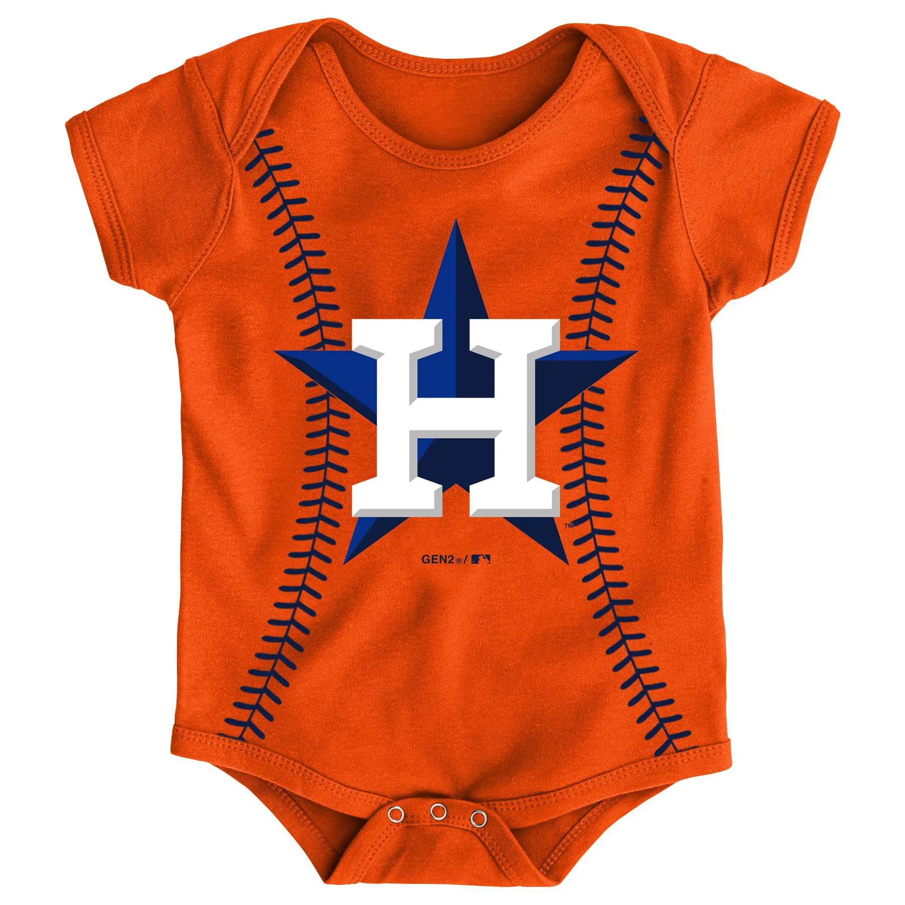 Astros Baseball Stitches Creeper Set