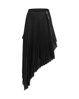 Asymmetric Pleated Skirt