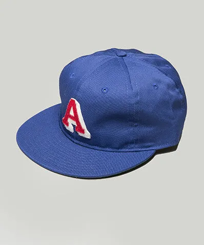 Atlanta Crackers 1939 Leather Strap Cap Cobalt