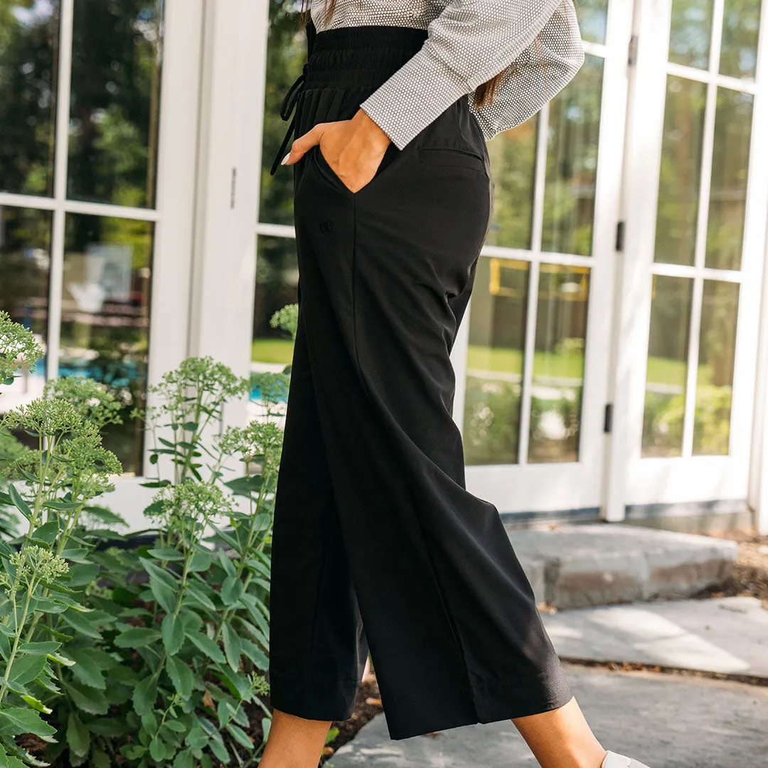 Audrey Wide Leg Pants, Black