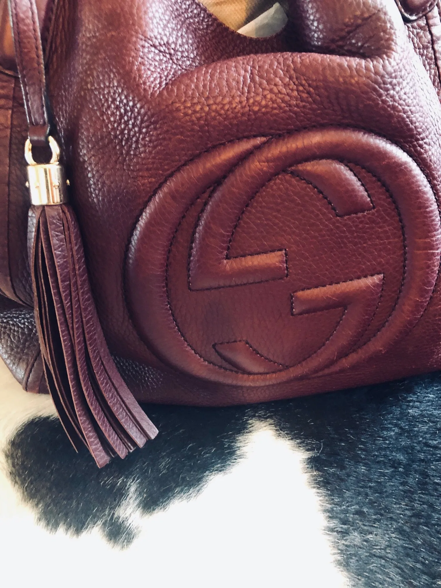 Authentic Gucci Leather Handbag (preowned)