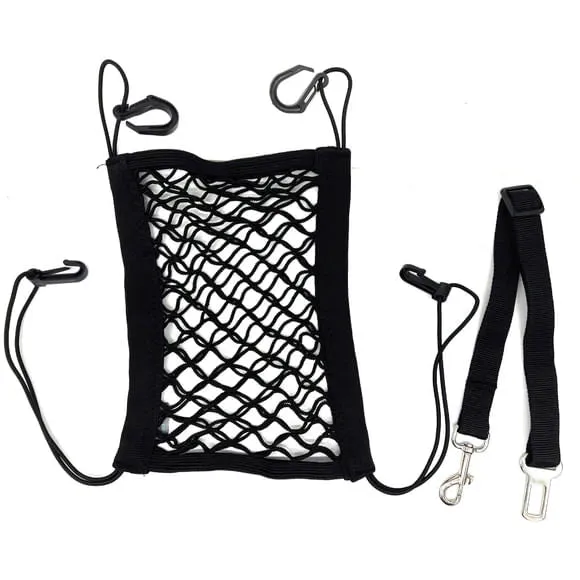 Auto Pet Seat Belt Leash with Net Divider