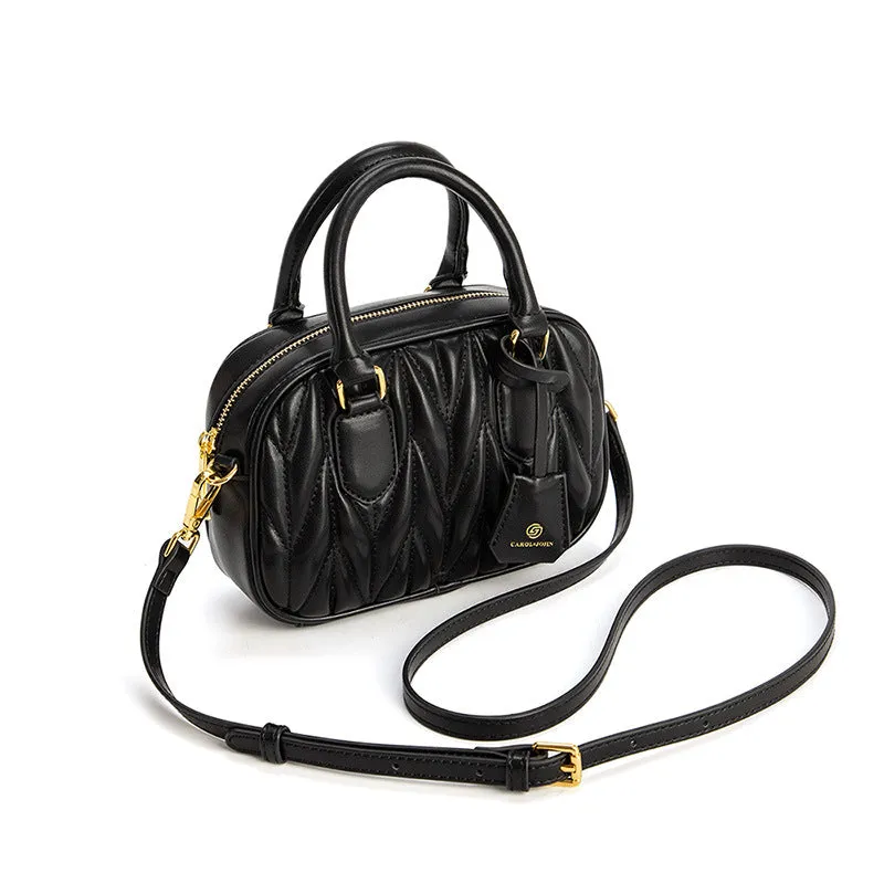 Autumn and winter new niche pleated bag armpit women's bag bowling handbag portable shoulder crossbody bag