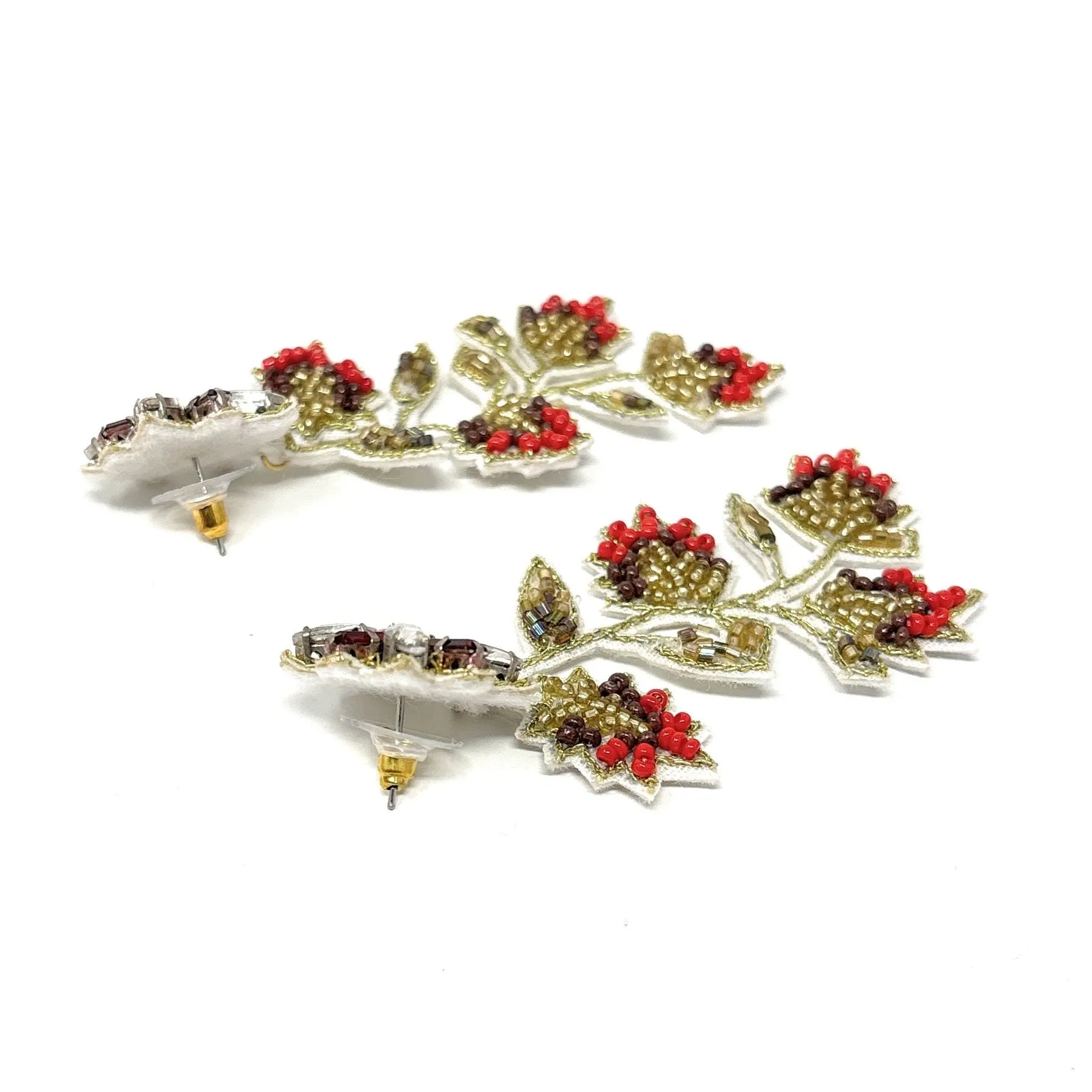 Autumn Leaves Beaded Earrings