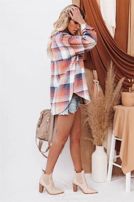 Autumn Plaid Flannel Shirt