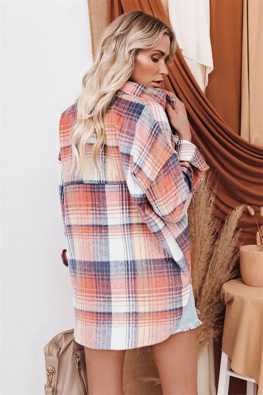 Autumn Plaid Flannel Shirt