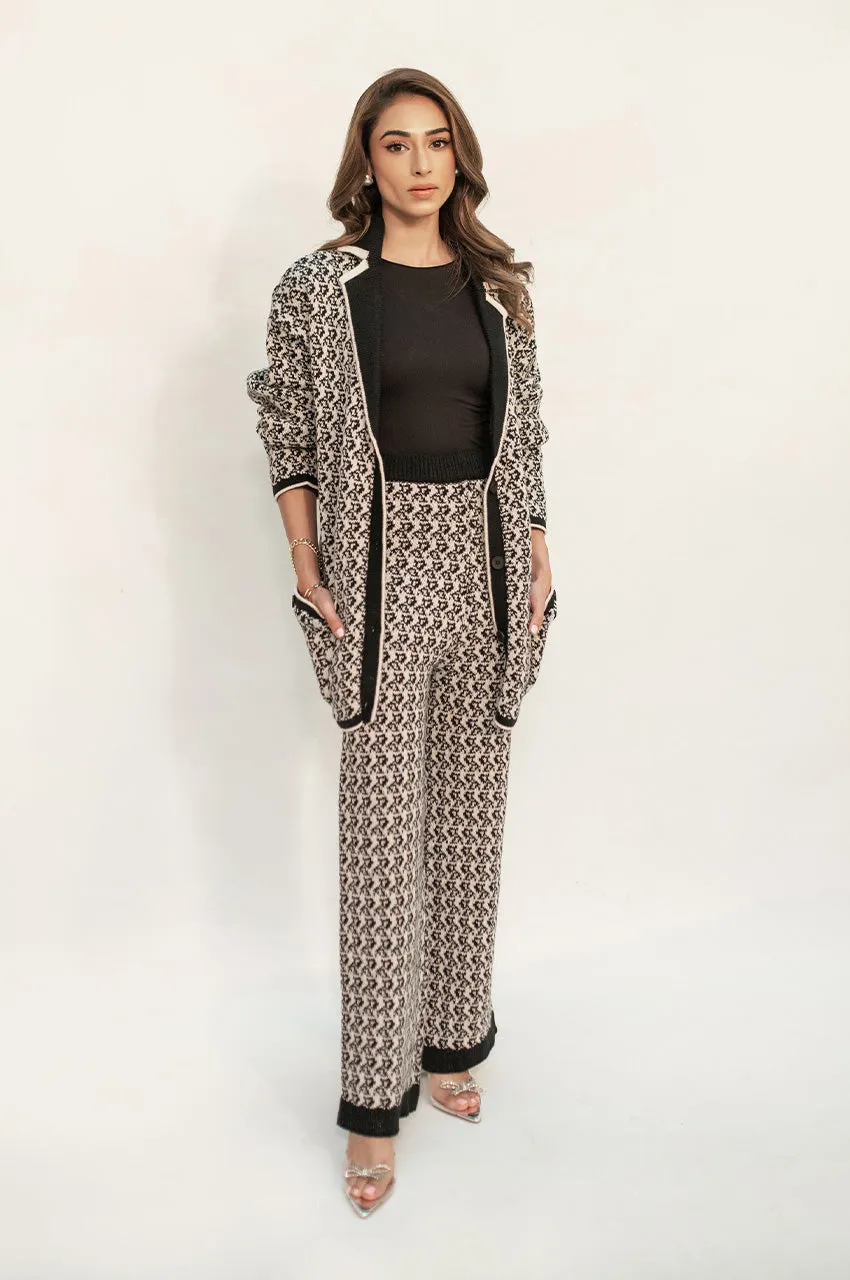 Autumn Winter '24 - Layla Black & White Knit Suit