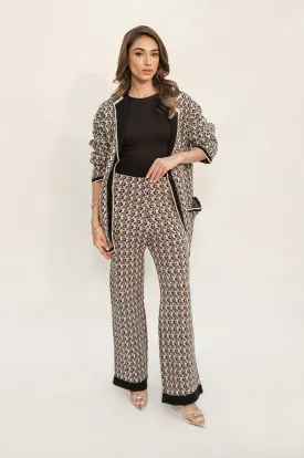 Autumn Winter '24 - Layla Black & White Knit Suit