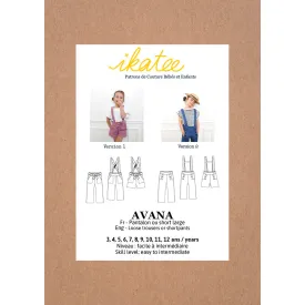 AVANA pants or shortpants- Girl 3/12 - Paper Sewing Pattern