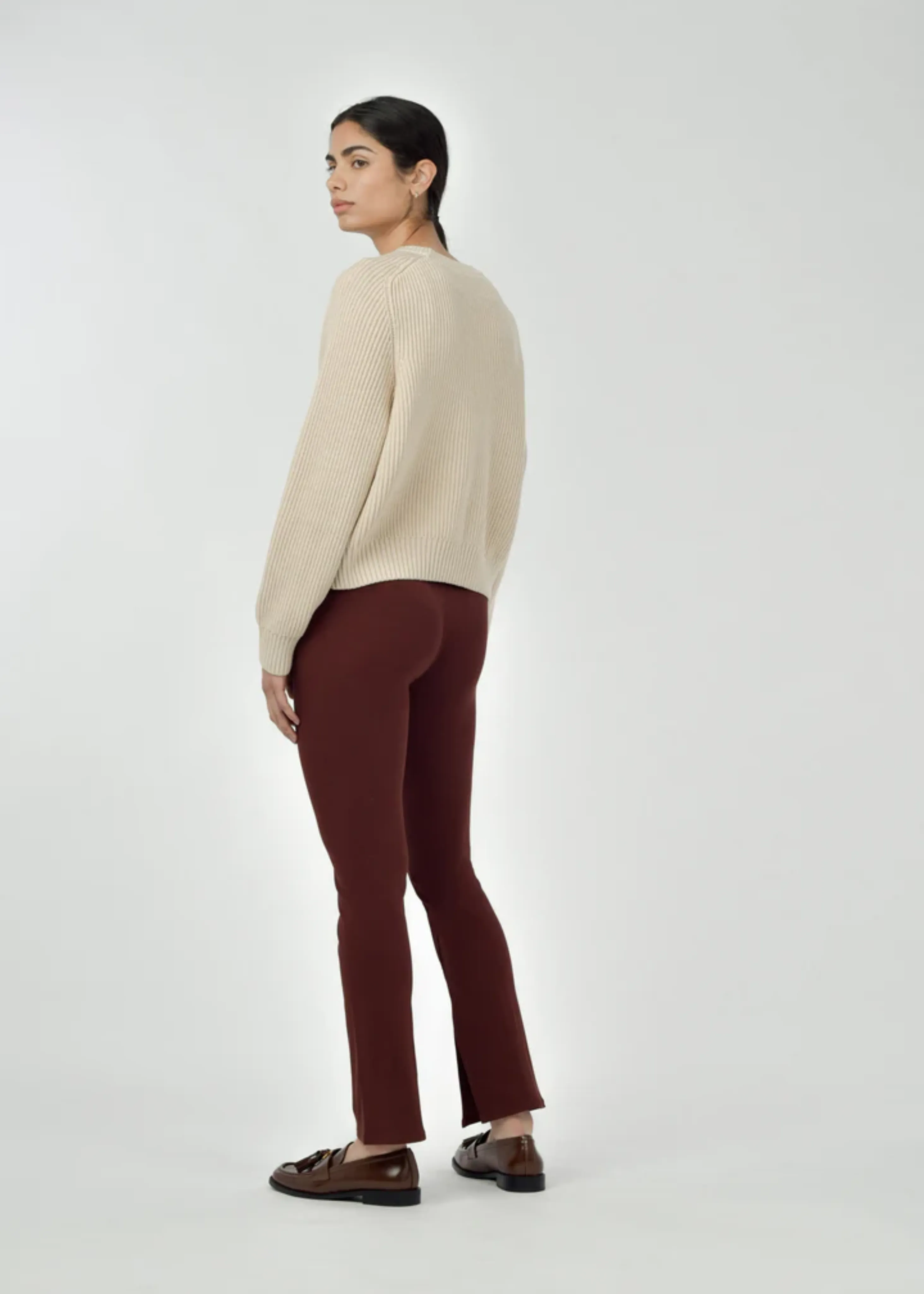 Avery crew neck sweater, Oat