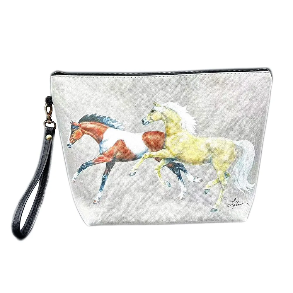 AWST Int'l Lila Paint Palomino Accessory Bag with Wristlet