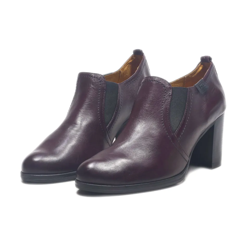 Axel High-Heel Shoes Leather Maroon Colour For Women