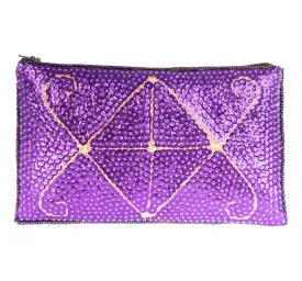 Ayizan Haitian Beaded Clutch - Purple, Blush