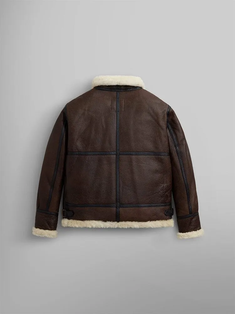 B-3 SHERPA LEATHER BOMBER JACKET