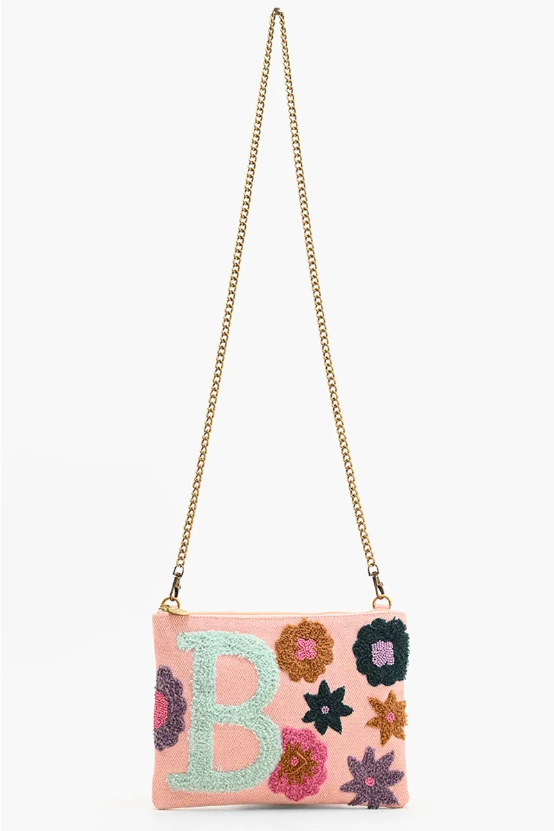 B Floral Crossbody Bag