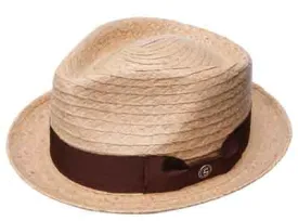 B "Stetson 42nd Street" Straw Braid Fedora, Style# 4017