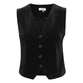 B Young Perlina Velvet Waistcoat Black