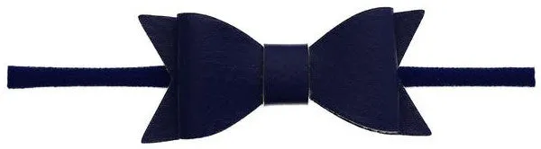 Baby Bling Leather Bow Tie Skinny Headband (20  Colors)