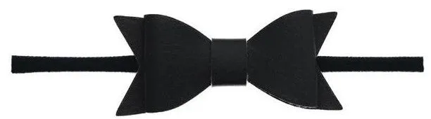 Baby Bling Leather Bow Tie Skinny Headband (20  Colors)