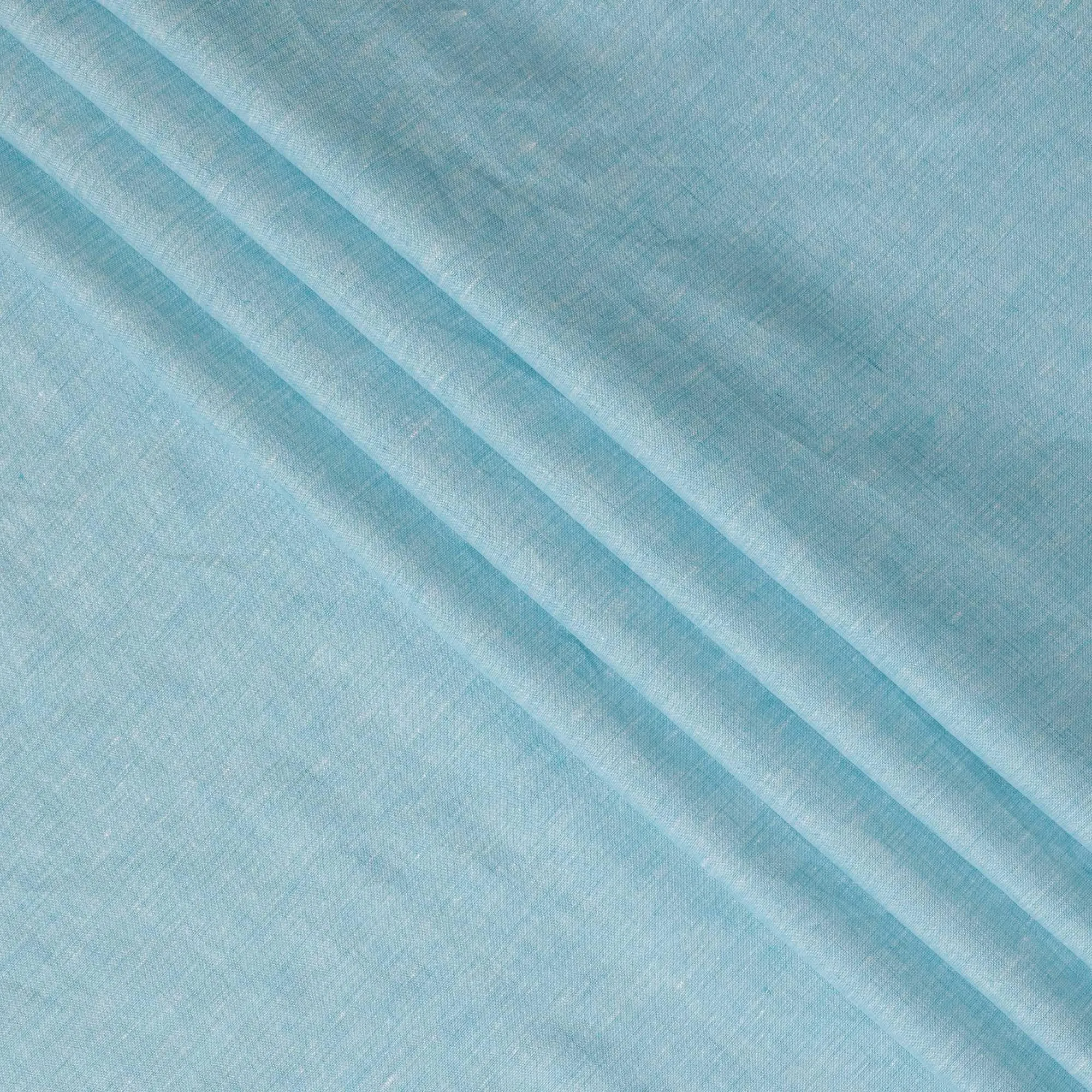 Baby blue Plain Premium pure linen fabric 60Lea-D16279