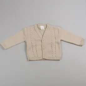 Baby Boys Cardigan Cable Knit - Beige