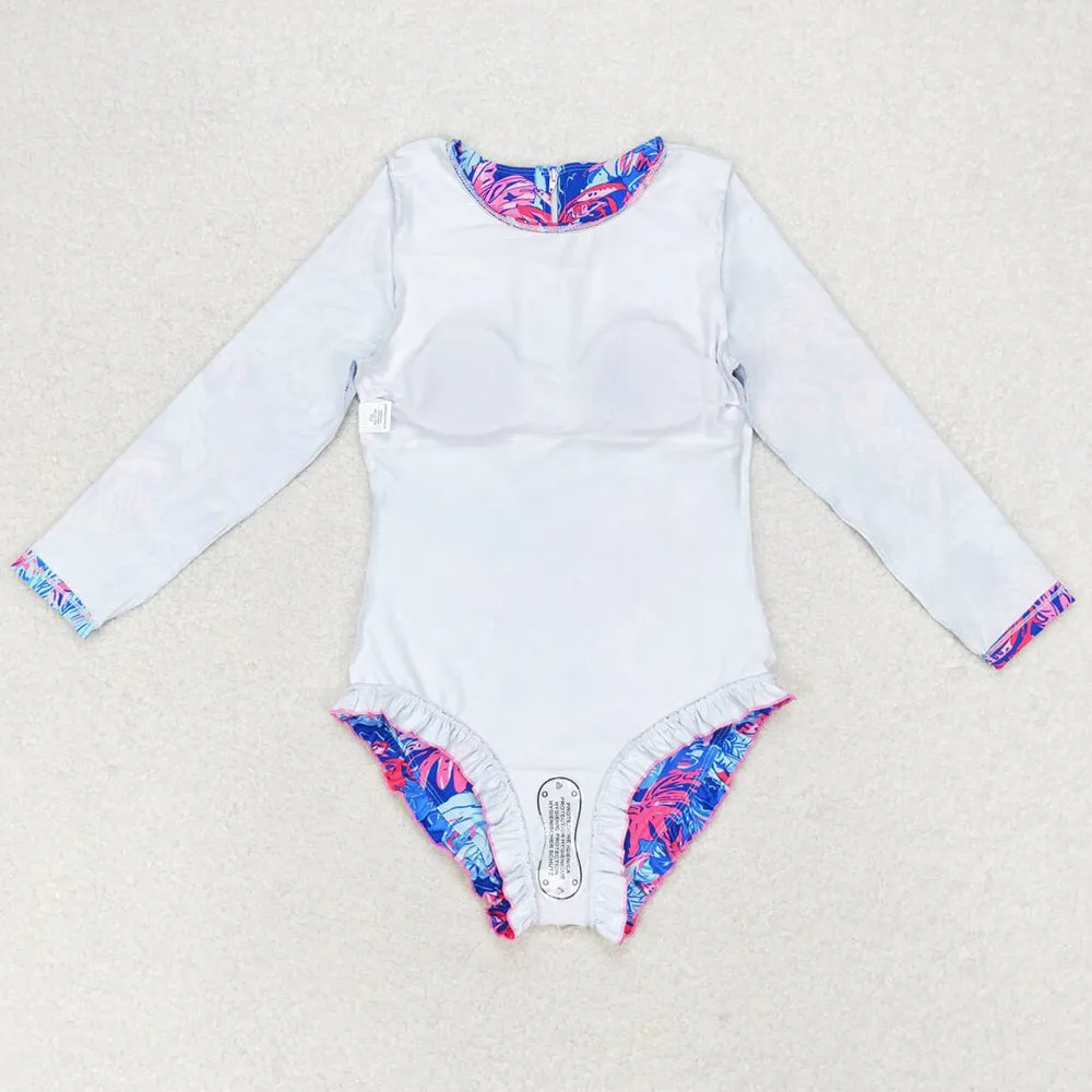 Baby Girls Swimsuits Long Sleeve One Piece Swimsuits S0377