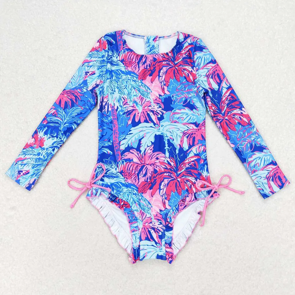 Baby Girls Swimsuits Long Sleeve One Piece Swimsuits S0377