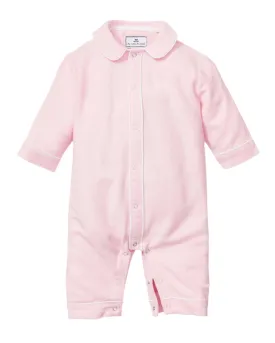 Baby's Flannel Cambridge Romper in Pink