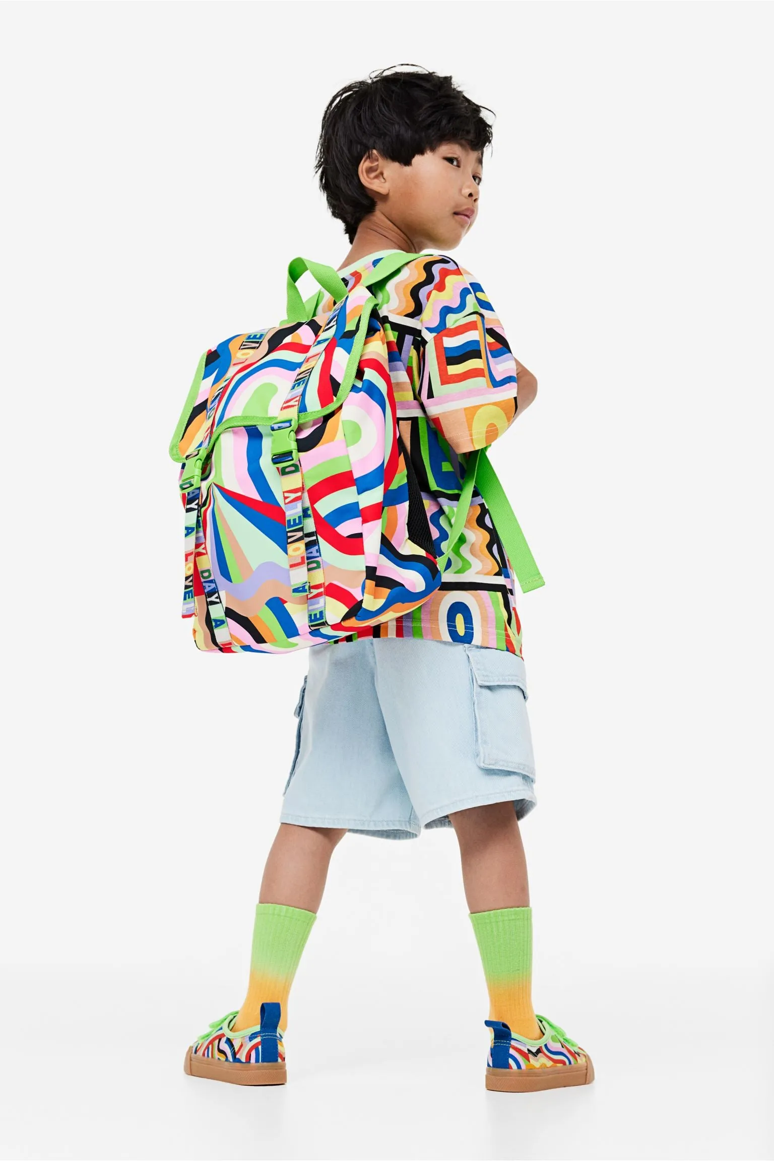 Backpack Lakwena x H&M Patterned Lovely Day, multicolor