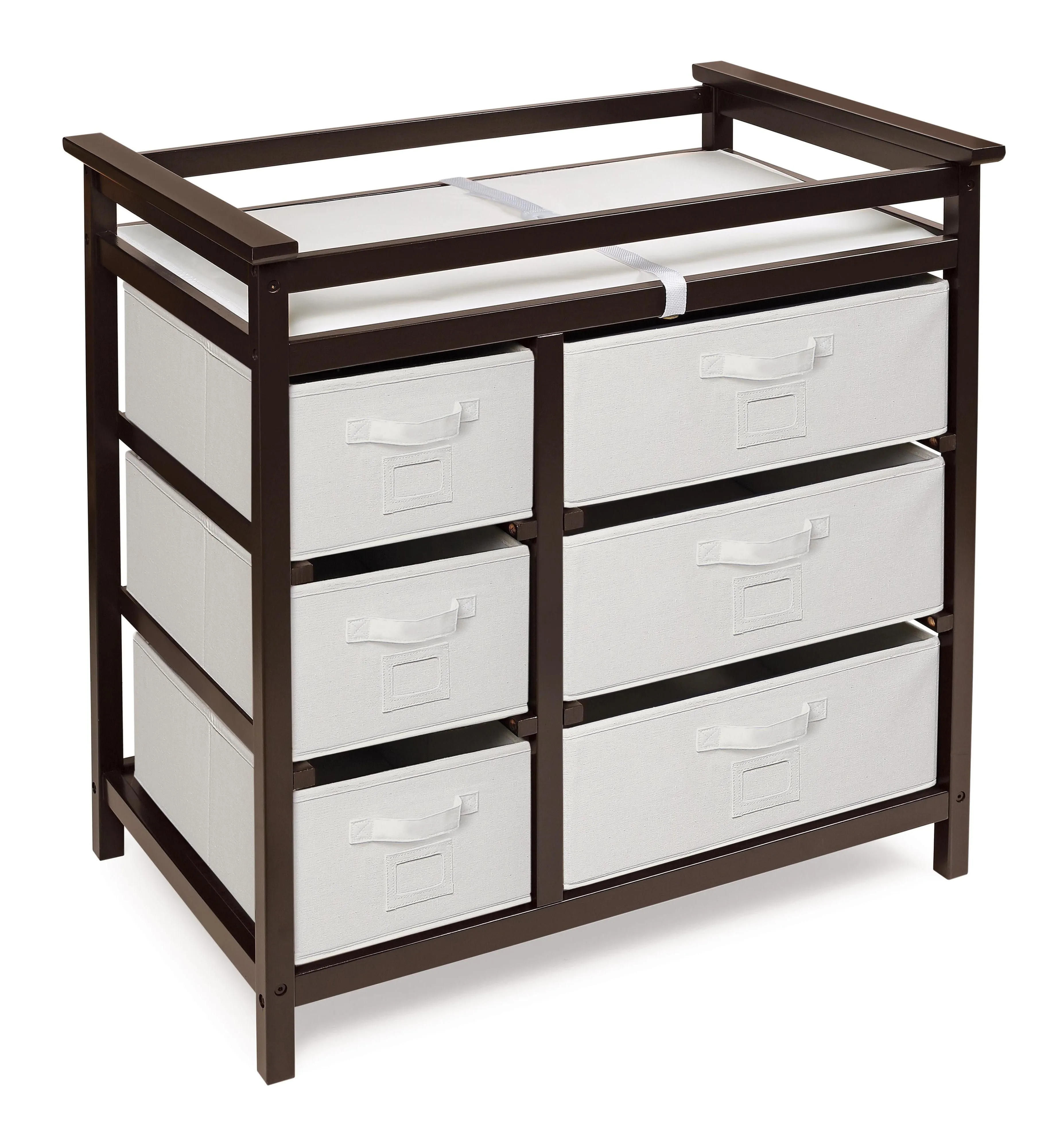 Badger Basket Modern Baby Changing Table with Six Baskets