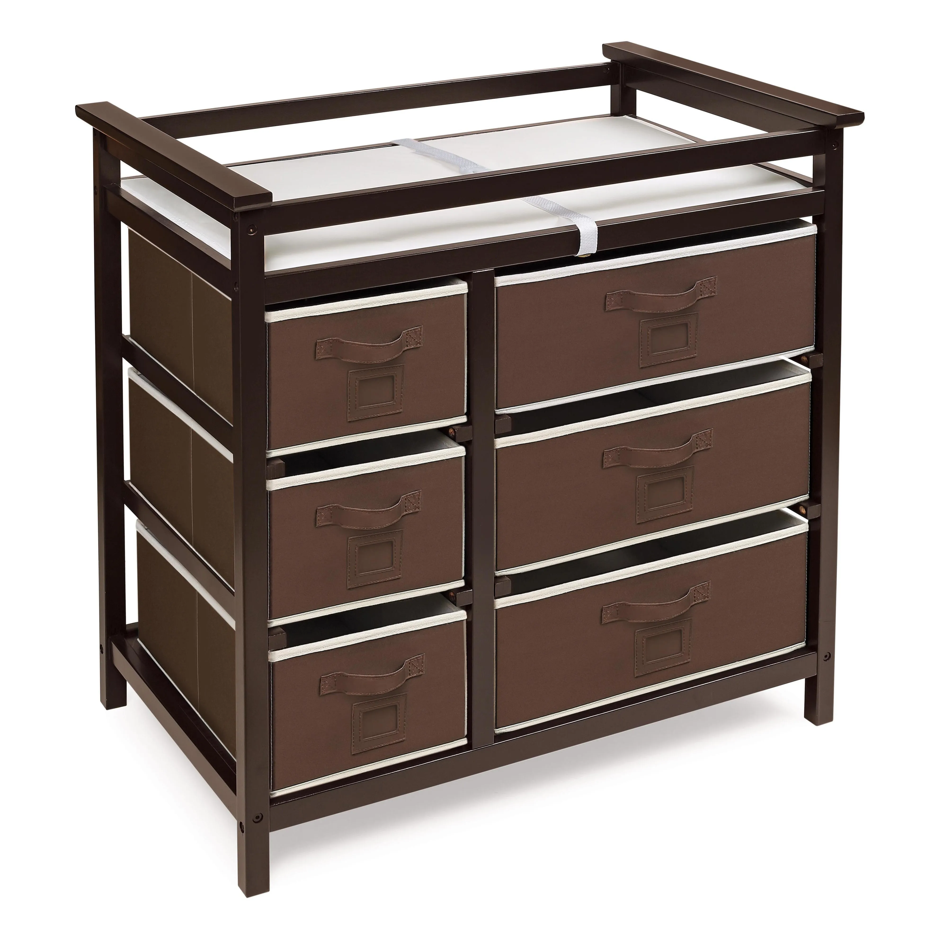 Badger Basket Modern Baby Changing Table with Six Baskets