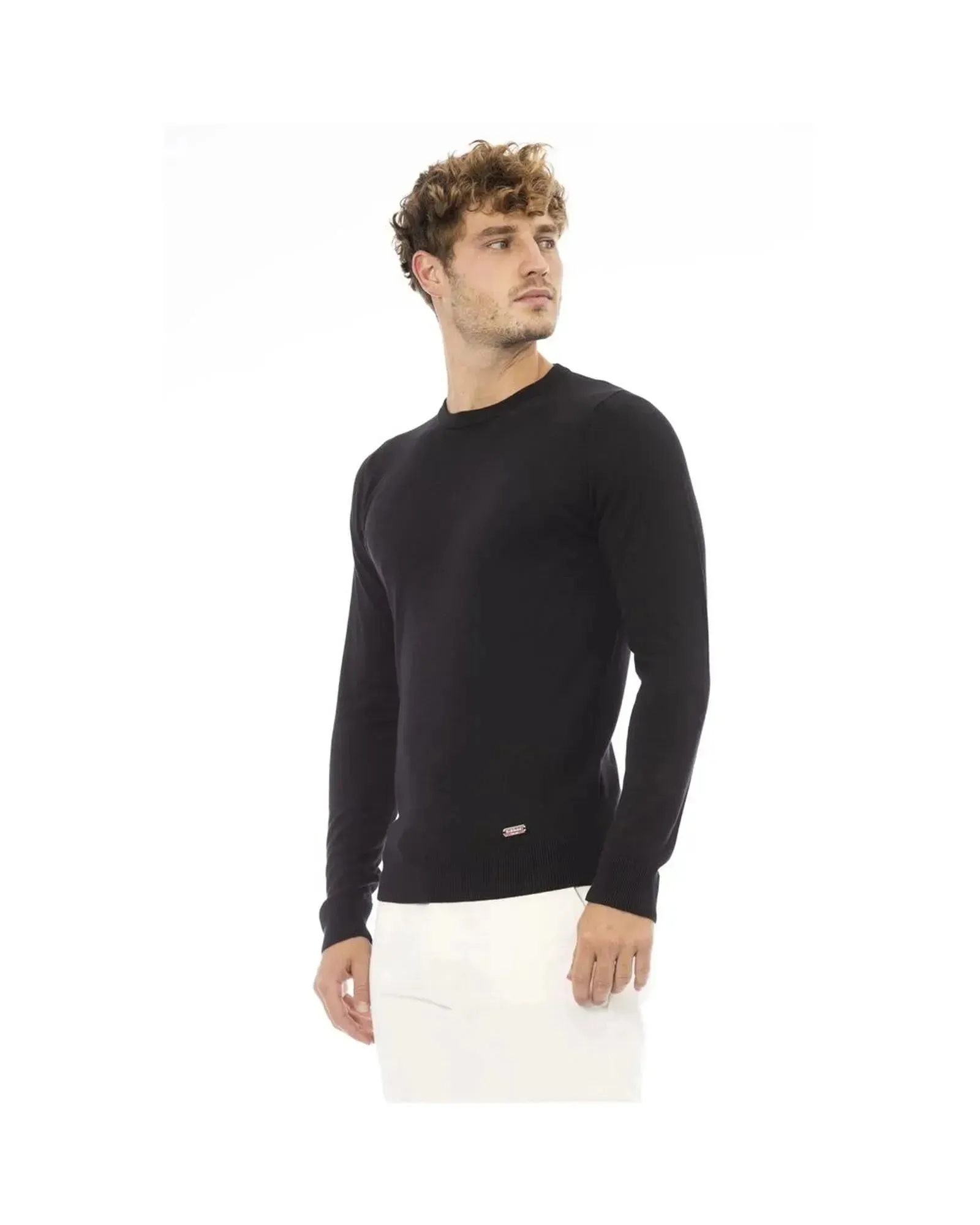 Baldinini Trend Men's Black Modal Sweater - 48 IT