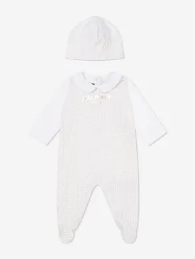 Balmain Baby Boys Babygrow Gift Set in Beige